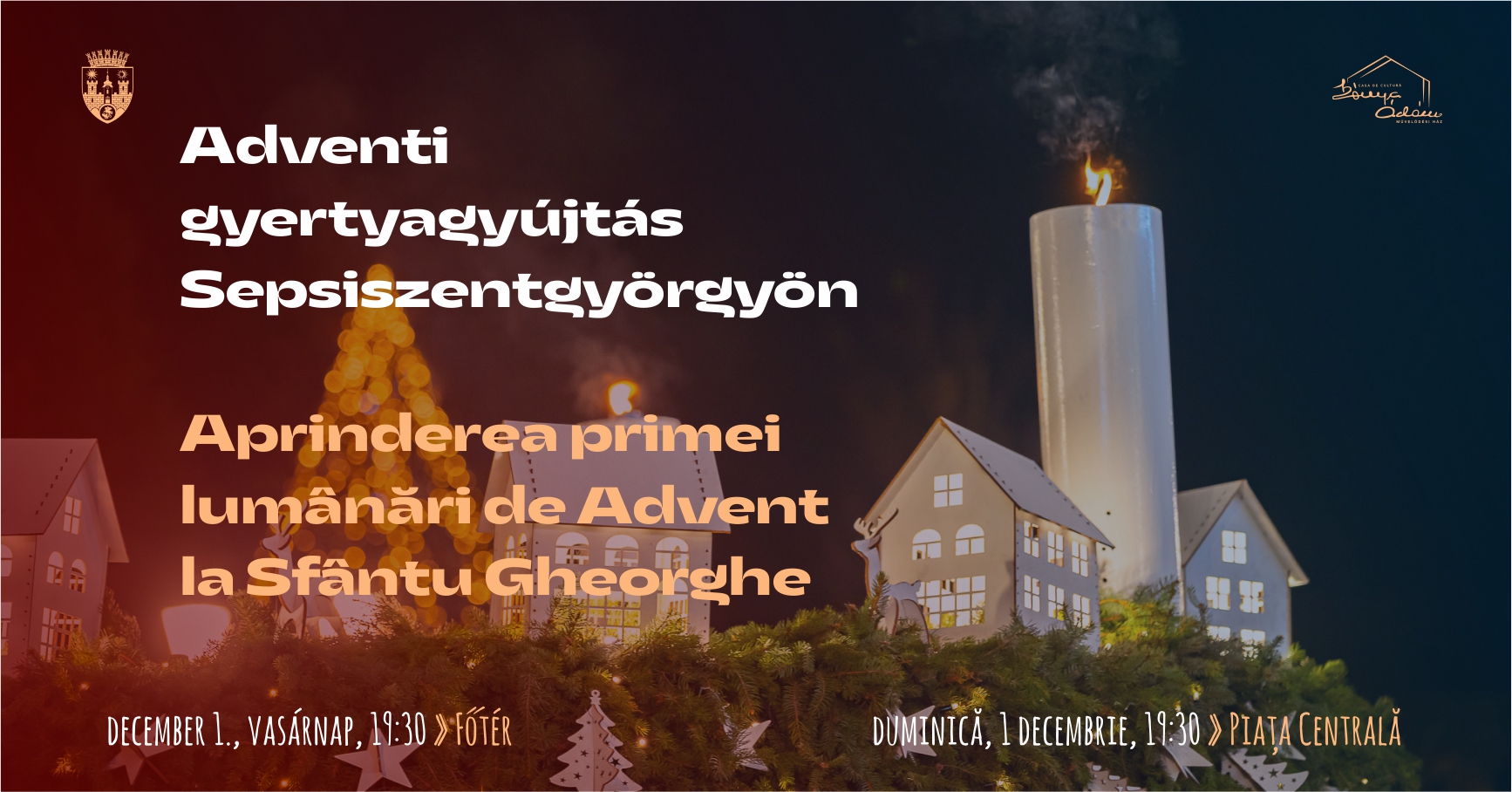 Aprinderea primei lumânări de Advent la Sfântu Gheorghe