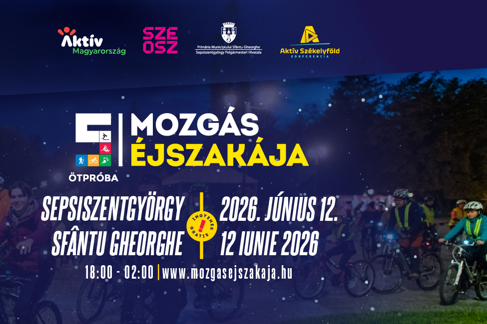 Noaptea Mișcării revine pentru a doua oară la Sfântu Gheorghe – participanții sunt așteptați cu experiențe sportive gratuite