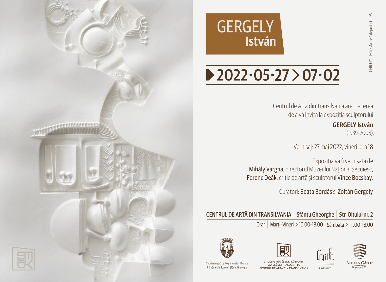 Vineri se va deschide expoziția sculptorului István Gergely