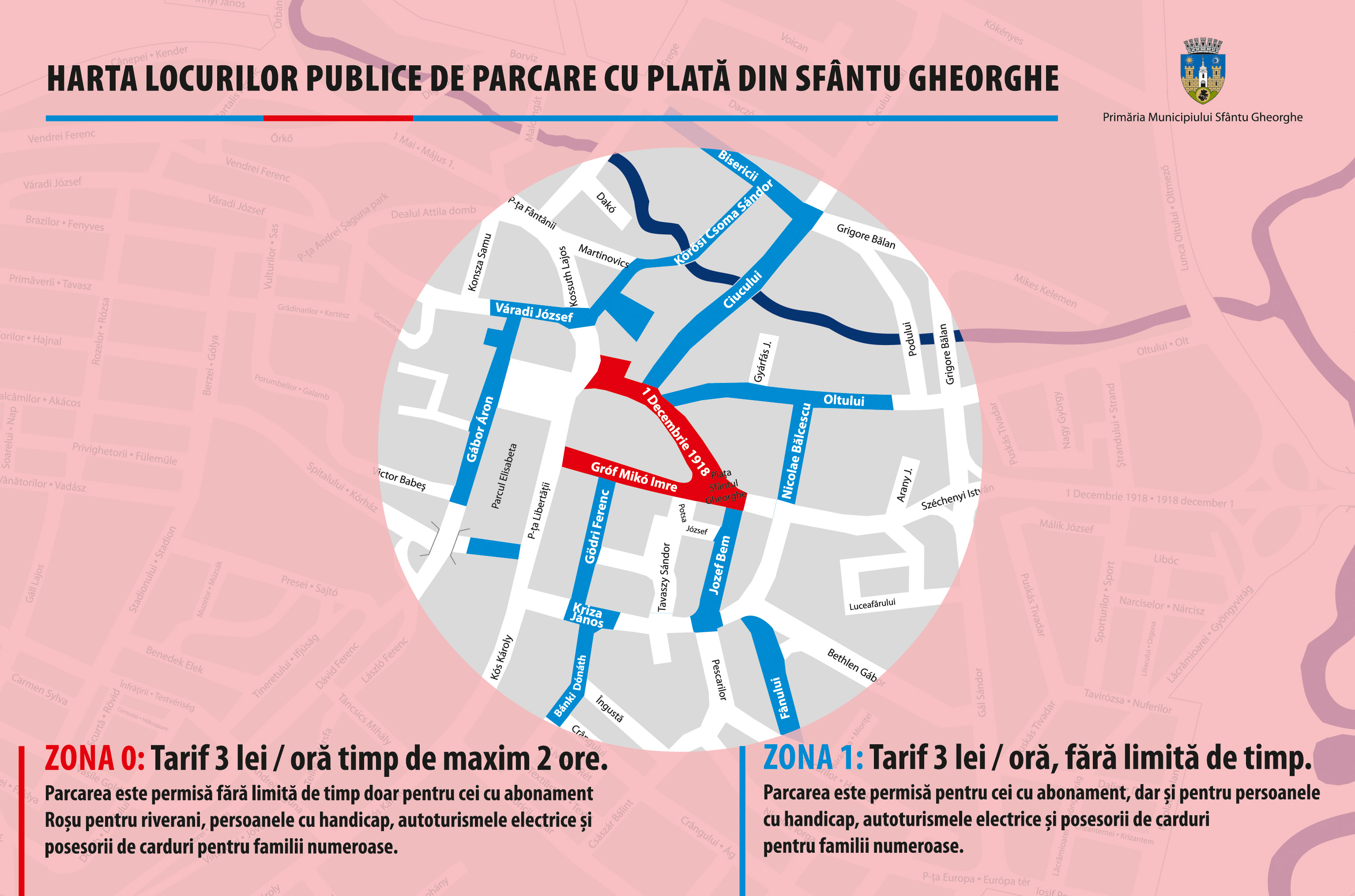 Din 7 februarie intră în vigoare noile reguli de parcare în centrul oraşului