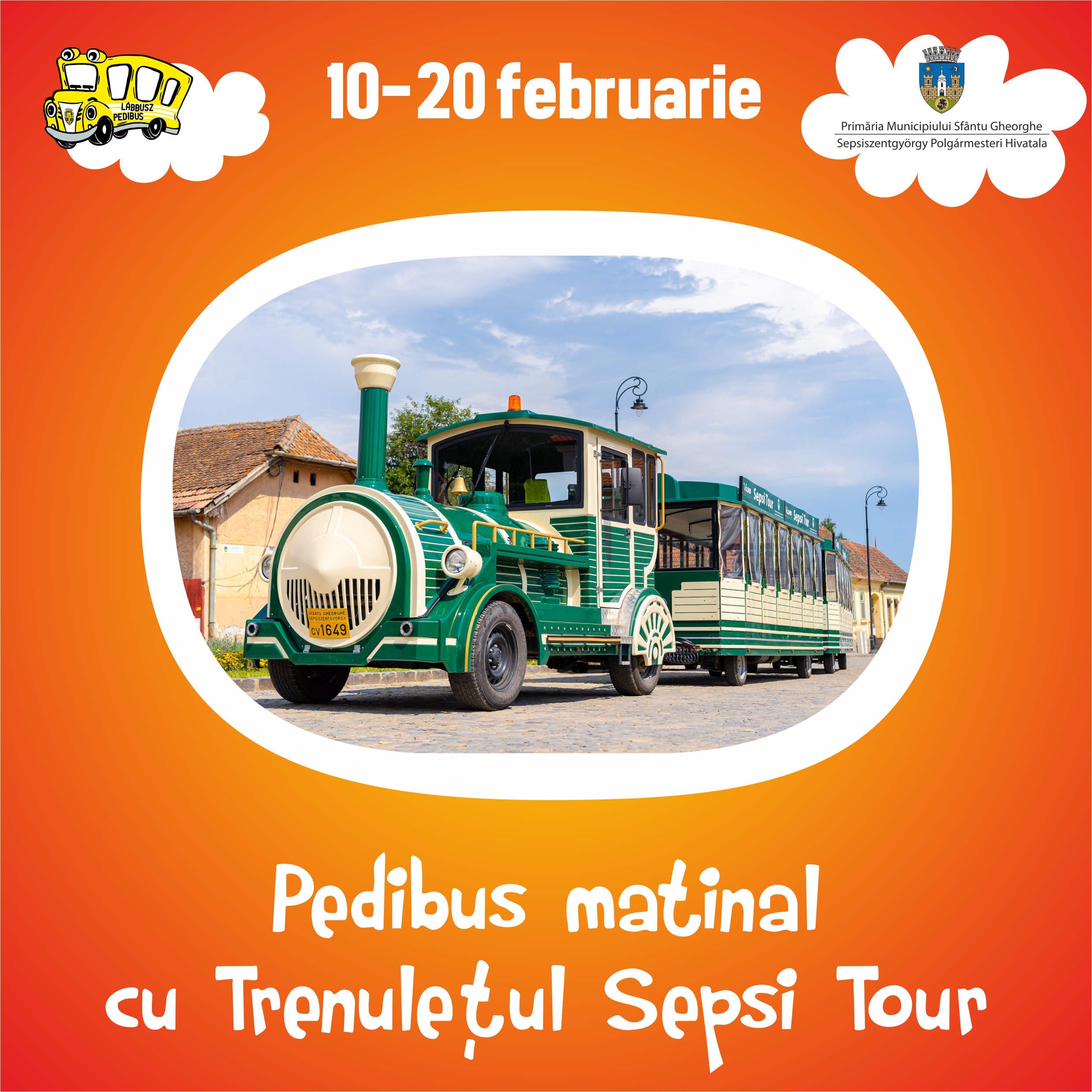 Pedibus matinal cu Trenulețul Sepsi Tour